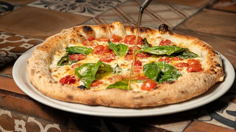 Punch pizza catering spread for a large event
