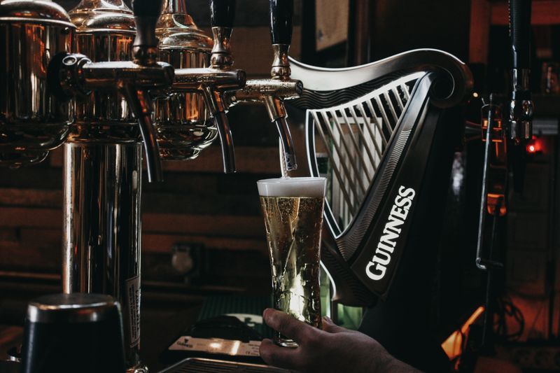 Local craft beer selection on tap
